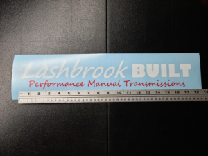 Lashbrook BUILT Decal Medium (18x3)